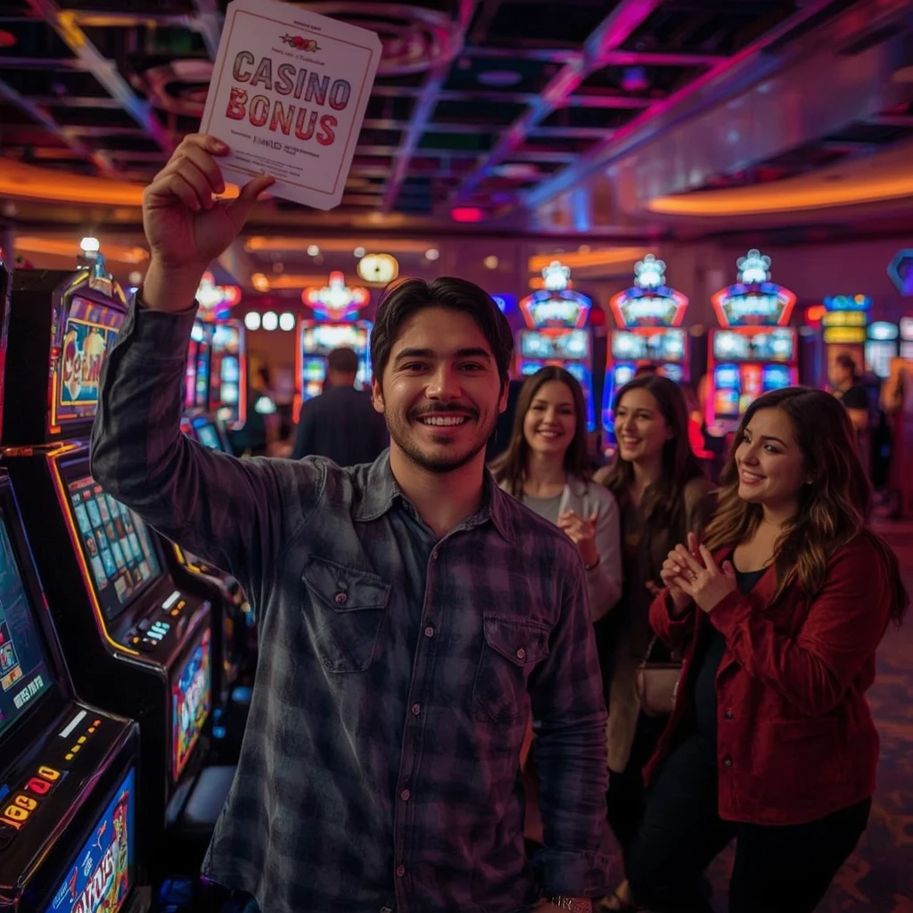 una persona con un bono del casino PLAYPIX CASINO