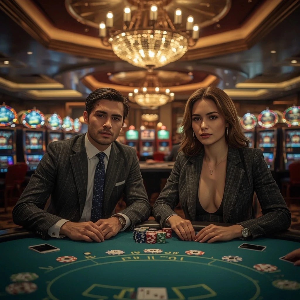 Dos jugadores de póker en Playpix Casino